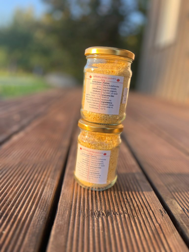 Liofilizēts ķirbju pulveris – 50 g
