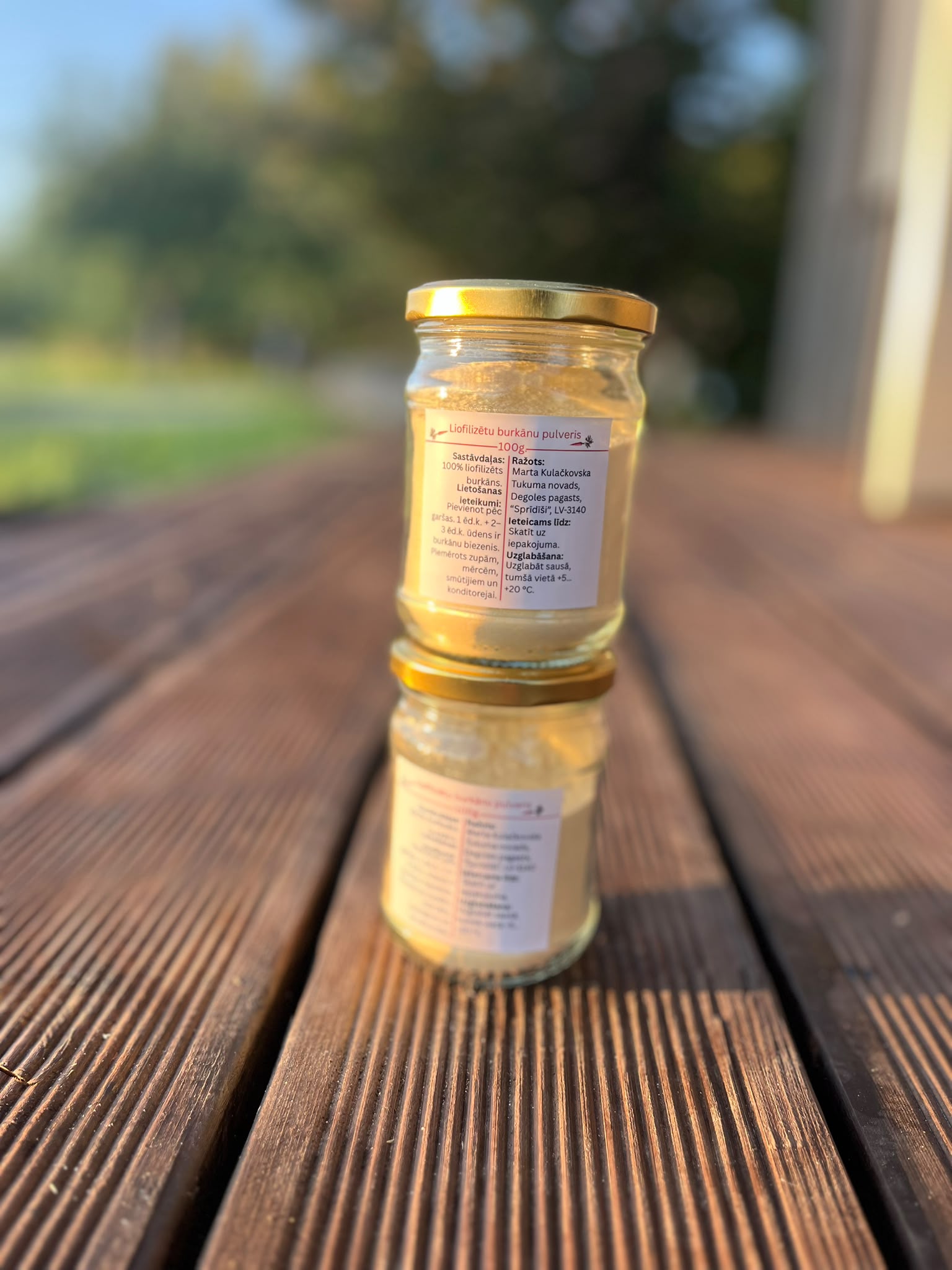 Liofilizēts burkānu pulveris – 100 g